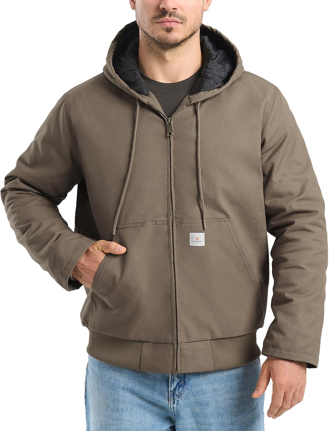 Winter Work Jackets, Water Resistant Hooded Duck Canvas image 1